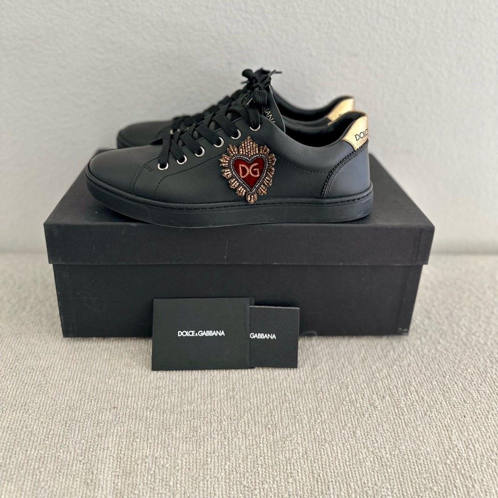 DOLCE AND GABBANA Leather Sneakers